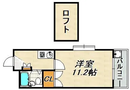 フローラ鈴蘭台北町【2階】の間取り