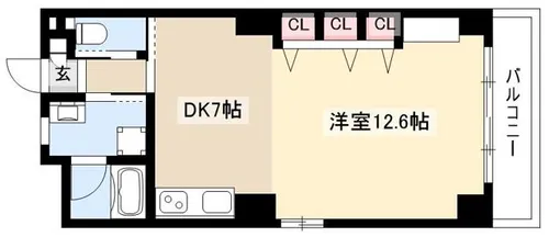 ボン・ヴィヴァン新清洲【302号室】の間取り