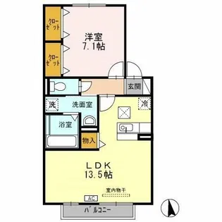 サンパルク【1階】の間取り