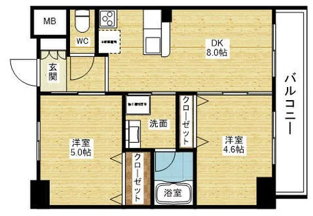 エステムコート新大阪Ⅸグランブライト【5階】の間取り