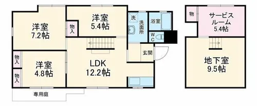 クリスタルアレイ【-1階】の間取り