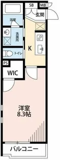 リシェス岡崎駅前【201号室】の間取り