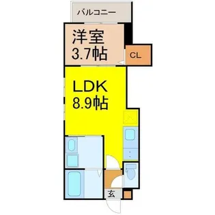 愛知県名古屋市南区中江2丁目【アパート】の間取り