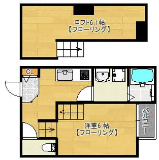 OCEANS千早【202号室】の間取り