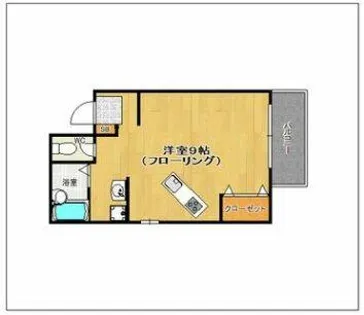 アマン下山門A棟【302号室】の間取り