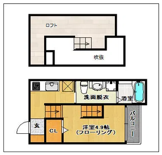 シーポート御島崎【102号室】の間取り