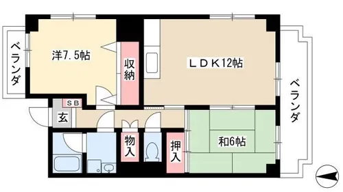 マーベラスⅠ【201号室】の間取り