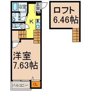 Creo堀田弐番館【1階】の間取り