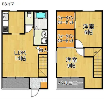 ふぁみりありんくう【1階】の間取り