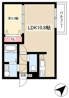 Taste中村公園【1階】の間取り