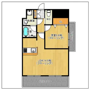 エンクレスト博多EASTPARK【1階】の間取り