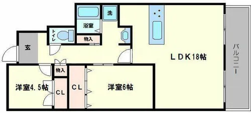 メゾンシャルマントⅡ【4階】の間取り