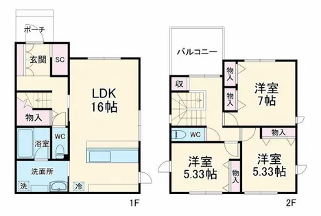 大阪府豊中市服部本町2丁目【一戸建】の間取り