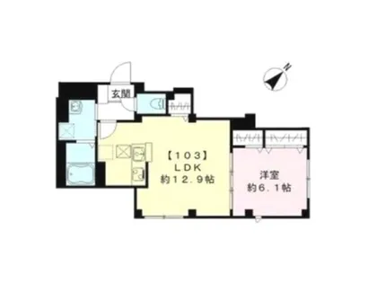 フルール桃谷【103号室】の間取り