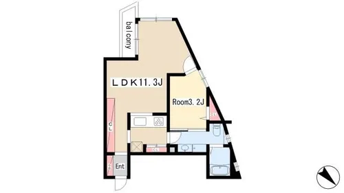 Green Avenue【302号室】の間取り