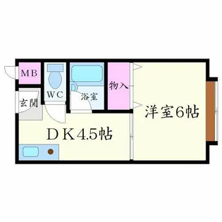 ハイツ岸本【1階】の間取り