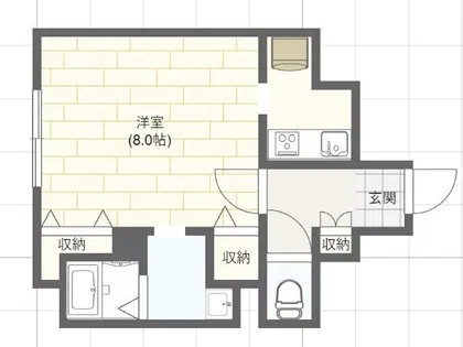 エーデルハイム三共【4階】の間取り