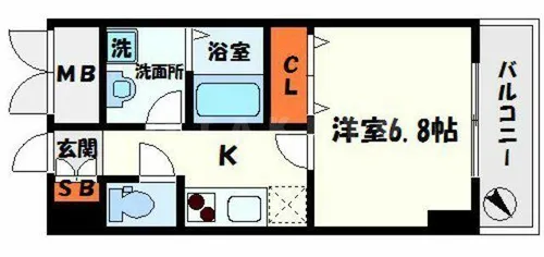 アドヴァンテージ守口【7階】の間取り
