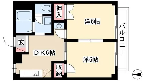 アビタシオン【102号室】の間取り