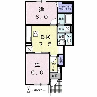 アン シャトン【1階】の間取り