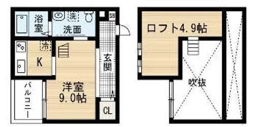 ベーセーベージェー【2階】の間取り
