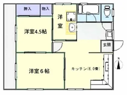 新尾頭マンション 1棟【4階】の間取り