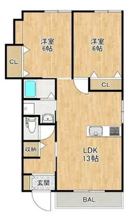 ピッコロマスダ【1階】の間取り
