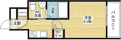 エスリード新北野【4階】の間取り