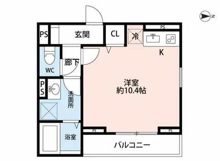 RIVER SYO【101号室】の間取り