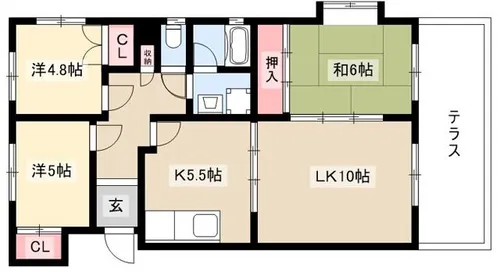 ロイヤル西崎【101号室】の間取り