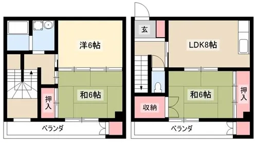 第2オーシャンビル【506号室】の間取り