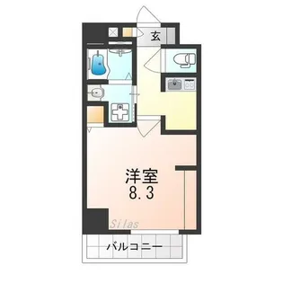 神明町西エヌエム・キャトフ・ヴァン【8階】の間取り
