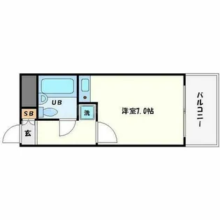 ライオンズマンション靱公園第2【3階】の間取り