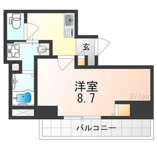 神明町西エヌエム・キャトフ・ヴァン【9階】の間取り