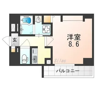 エヌエムキャトフヴァン【4階】の間取り