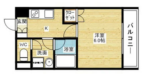 オーシャン東中島【2階】の間取り