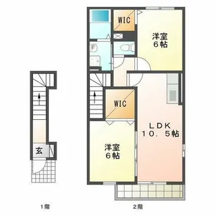 フレシール天伯 A棟【2階】の間取り