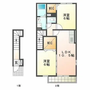 フレシール天伯 A棟【2階】の間取り