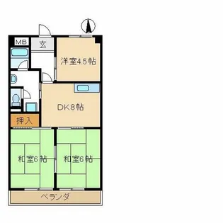 第二萬有ビル【302号室】の間取り