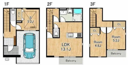 大阪府大阪市福島区吉野1丁目【一戸建】の間取り