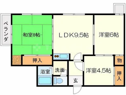谷川第2マンション【3階】の間取り