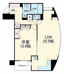 大阪府大阪市北区中崎3丁目【マンション】の間取り