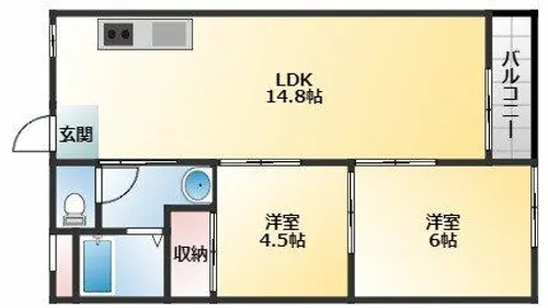STEADY羽曳野【1階】の間取り