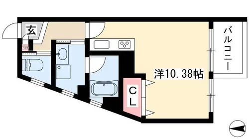 ハイリスベーネ池下【A-1号室】の間取り