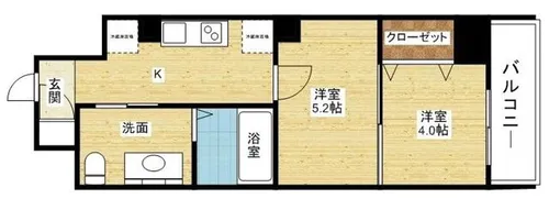 エグゼ新北野【6階】の間取り