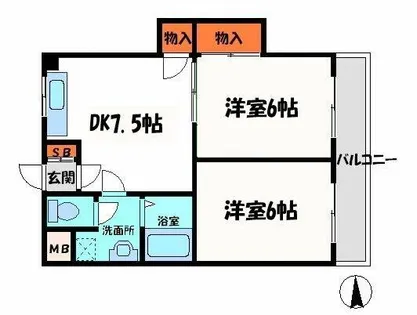 大丸マンション【3階】の間取り