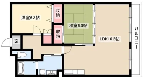 シティ・ライフ グランヴィーネ星ヶ丘 A棟【3階】の間取り