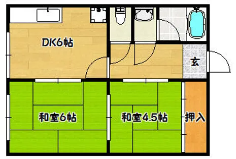 風見鶏第一フラワー館【3階】の間取り