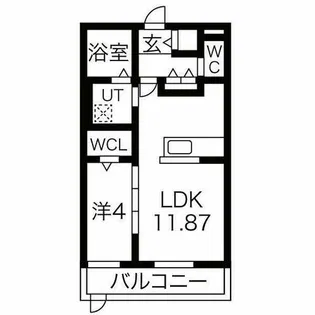 フォンターナ飾磨【1階】の間取り