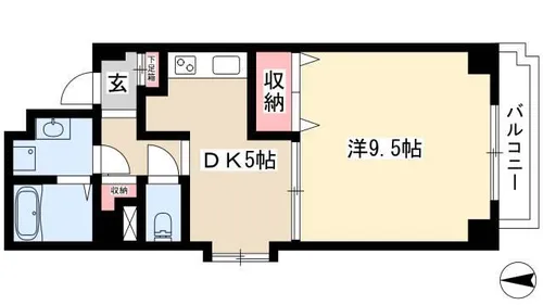 ルーブ末盛【601号室】の間取り